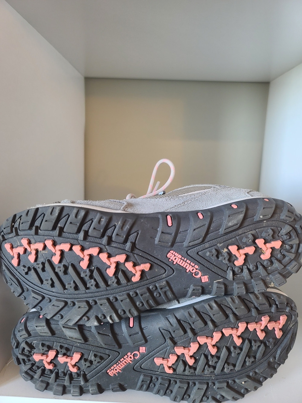 Columbia Women's Grey + Pink Hiking Shoes - Picture 4 of 5
